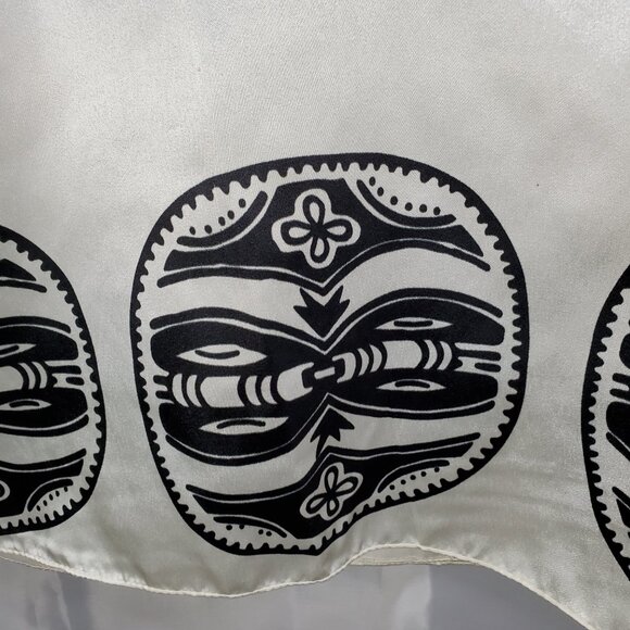 Sante Classics Kaftan Long Pullover White Black Ancient Hieroglyphics OSFM - Picture 8 of 9